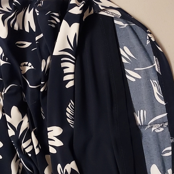 Lauren Ralph Lauren Dress Navy Blue and White Sleeveless Sheath - Picture 7 of 10